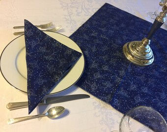 Silverfärgade ängelduksservetter