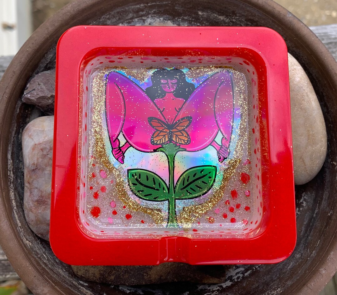 Resin Art Ashtray Etsy