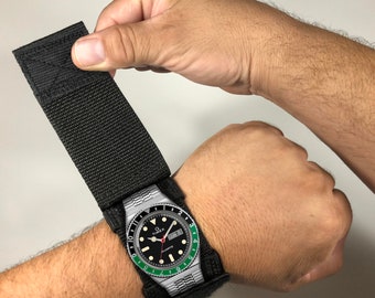 Cadeau des vétérans - Cadeau militaire - Housse de bracelet Smartwatch / Watch - Watch Blackout - Convient à 99% de toutes les montres intelligentes et montres traditionnelles