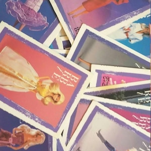 Collezione di schede informative sulla moda vintage di BARBIE
