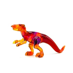 Glass Allosaurus! | Cosmic Glass Mini Dinosaur | Handmade Glass Figurine