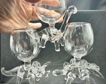 Dinosaur Tasting Glass | Handblown Art Glass