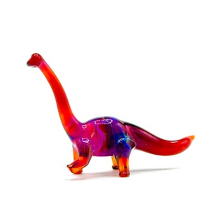 Glass Brontosaurus! | Cosmic Glass Mini Dinosaur | Handmade Glass Figurine