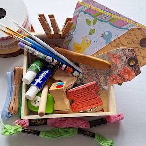 MYSTERY Craft Bag 30+ items - Great variety of craft items to add to your collection grab bag surprise art supplies gift assorted items