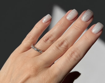 3.50CT Brilliant Created Diamond Eternity Ring Solid 14k Rose Gold Wedding Band