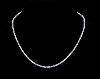 Diamond Tennis Necklace - Etsy