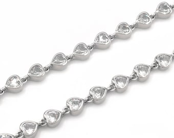 13.64 TWC Heart Cut Created Diamond 5.5mm Anklet Real Sterling Silver 925