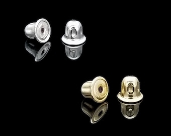 Solid 14k Gold Child Safe Screw-Back Screwpost Earring Replacement Backing