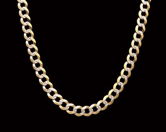 18" Cuban Link Chain 14k Solid Yellow Gold Diamond Cut Curb Necklace 4.5mm Thick