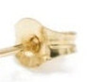 14k GF White Yellow GF Push Back Earring Butterfly Backing Medium Pushpost