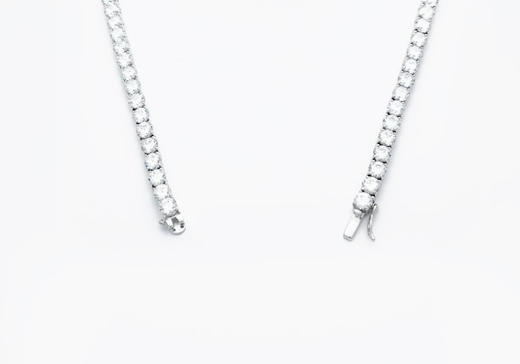Tennis Necklace 3mm 22.50-90.90TCW Princess Cut Created