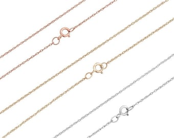 14K Twisted Rope Chain Solid Yellow White Rose Gold Singapore Necklace (13"-22")
