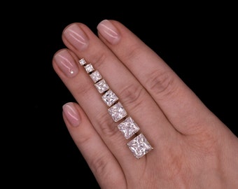 0.18-5.62 ct. T.W. Princess-cut Created Diamond 14k Yellow or 14k White Gold Solitaire Earring, Push-back, SINGLE EARRING