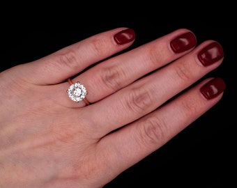 0.84-2.75CT Round Created Diamond Solitaire Ring 925 Sterling Silver / Rose Gold Tone