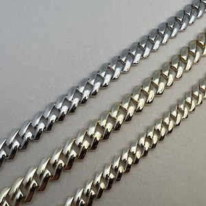 Miami Cuban Royal Curb Link Box Chain Necklace Solid Sterling Silver 925 for Men / for Women