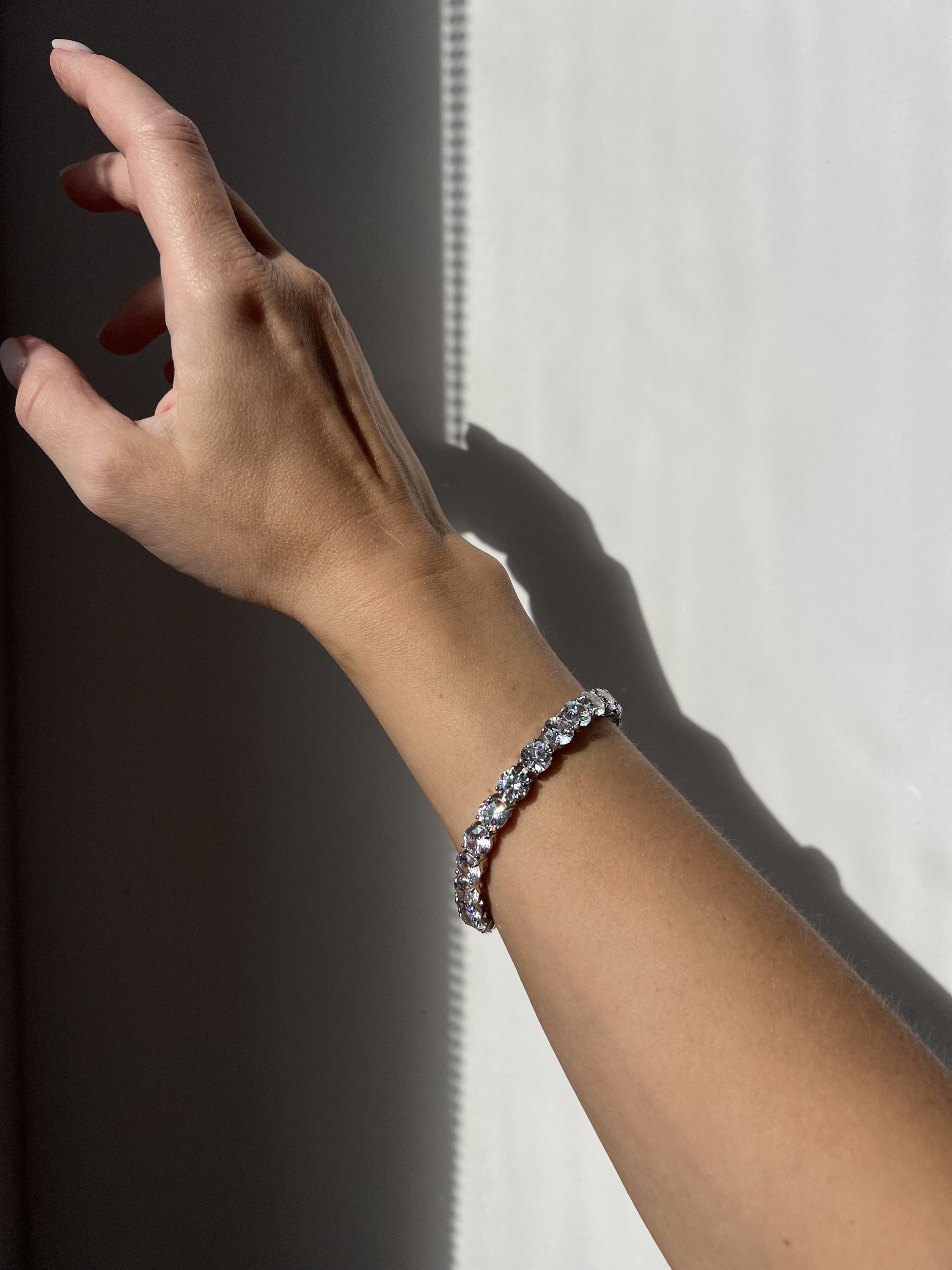 Crystal tennis bracelet 7mm outlet