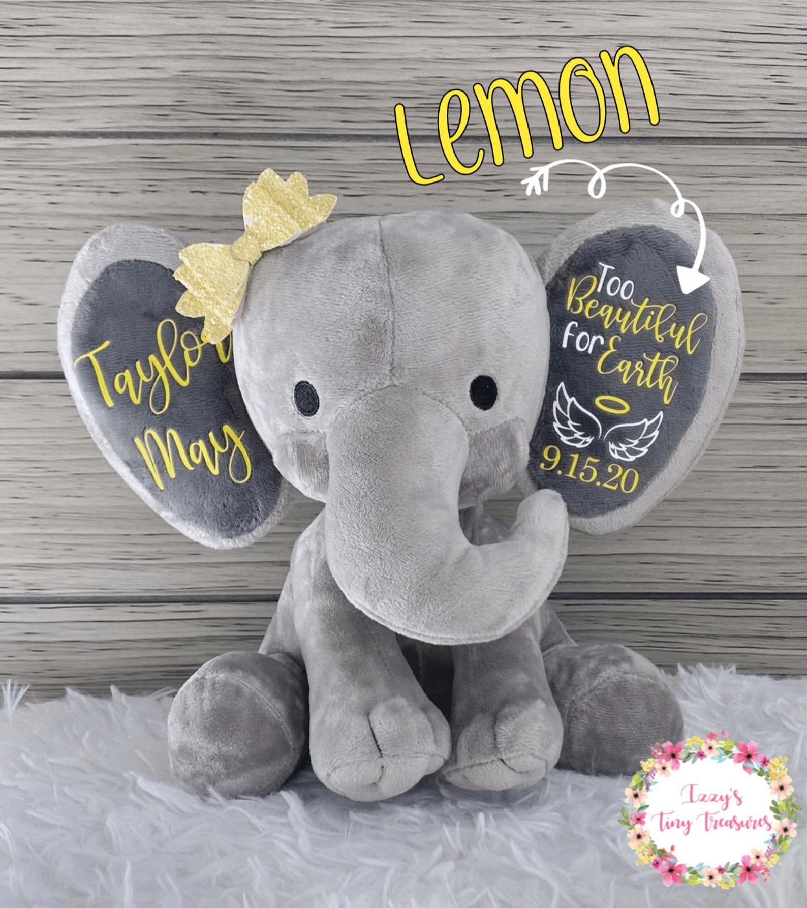 Miscarriage Memorial Elephant Too Beautiful for Earth Etsy
