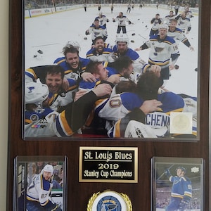 St. Louis Blues 2019 Stanley Cup Champions on ice Plaque