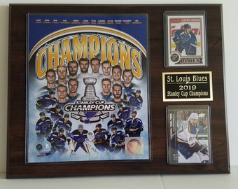 Placa de campeones de la Copa Stanley de St. Louis Blues 2019