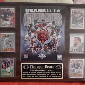 Chicago Bears Greats Plaque - Butkus, Urlacher, Payton, Ditka, Sayers .....