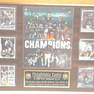 フィラデルフィア・イーグルス スーパーボウル LIX チャンピオン プレート - ハーツ、バークレー、ブラウン、デジャン ........