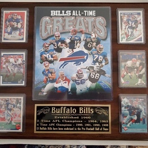Buffalo Bills Greats Plakette - Kelly, Smith, Thomas, Reed, Allen, Levy