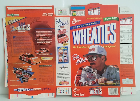 Dale Earnhardt Sr Flat Wheaties Cereal Box Etsy
