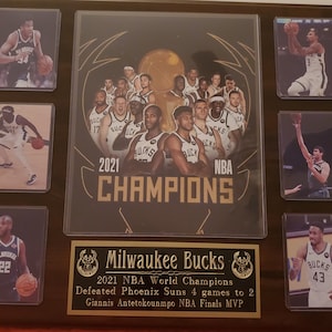 Milwaukee Bucks NBA 2021 Championship Plaque