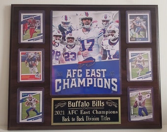 Buffalo Bills 2021 & 2020 AFC East Champs Plaque - Allen, Diggs, Edmunds, Beasley .....