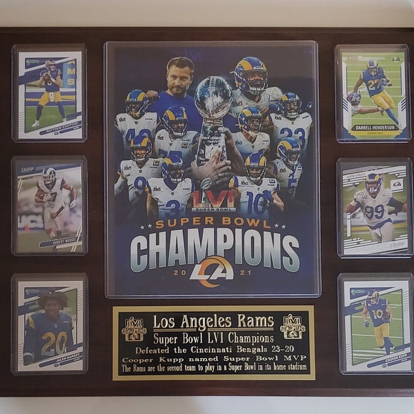 Los Angeles Rams Super Bowl LVI Champions Plaquette - Stafford, Kupp, Donald..........