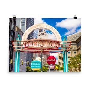 Atlanta Downtown City Skyline Views Underground ATL Iconic Coca Cola ...