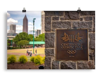 Centennial Park Atlanta Skyline Bank of America Views Photo Print Poster