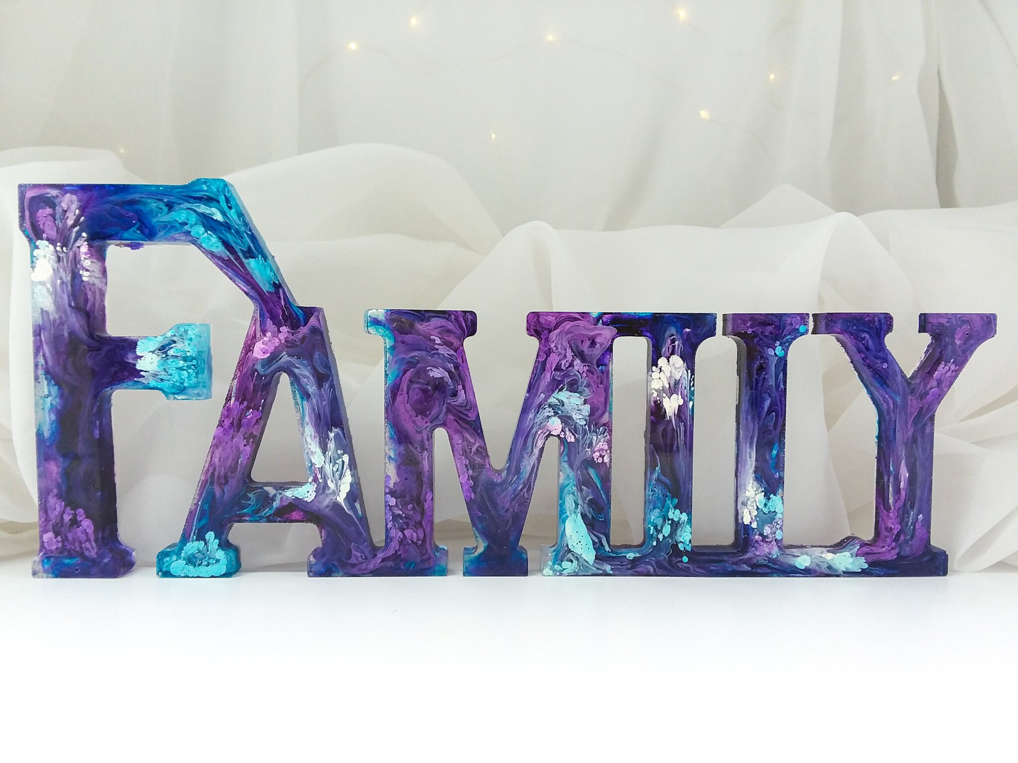FAMILY Word Sign Personalized Decor Standing Word Art Etsy