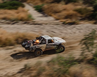 Nick Isenhouer Race Truck Shooting Fire POSTER  - 24in x 36in