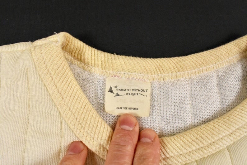 Small 60's Quilted Thermal Long Underwear Shirt / Etsy