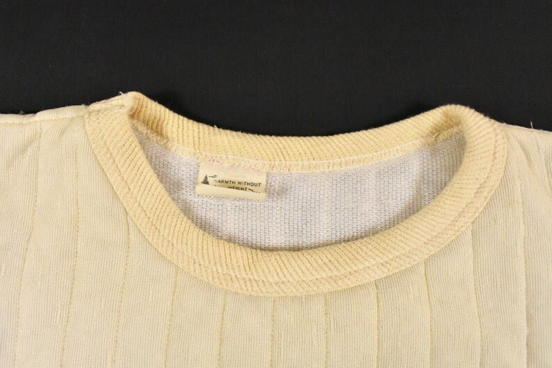 Small 60's Quilted Thermal Long Underwear Shirt / Etsy