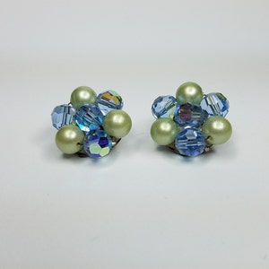 Crystal and Pearl Clip On Earrings