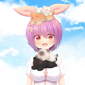 Vtuber Asset: Cat Plushies (4 colours)