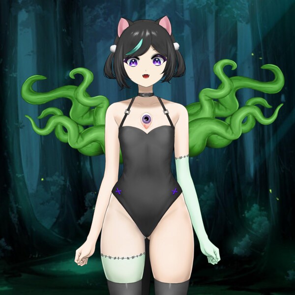 RIGGED Vtuber Asset: Monster Tentacles