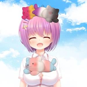 Vtuber Asset: Pride Cat Plushies