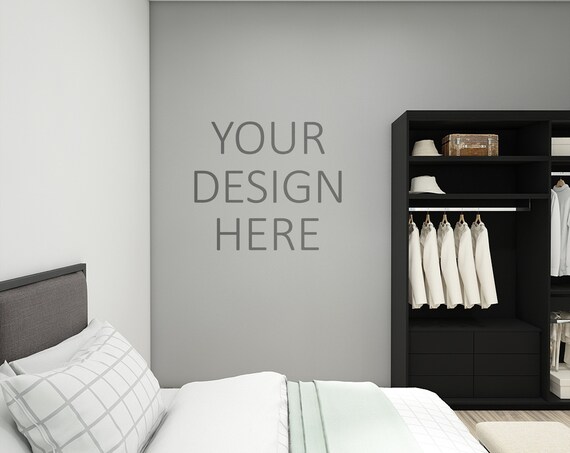 Blank Wall Mockup  Art Mockup Canvas Mockup Bedroom
