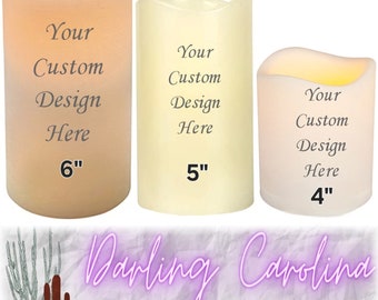 Vela LED personalizada - CUALQUIER DISEÑO - 6" o 4"
