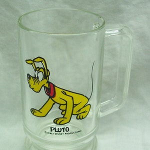Vintage Walt Disney PLUTO HUND 5" tung glasmugg