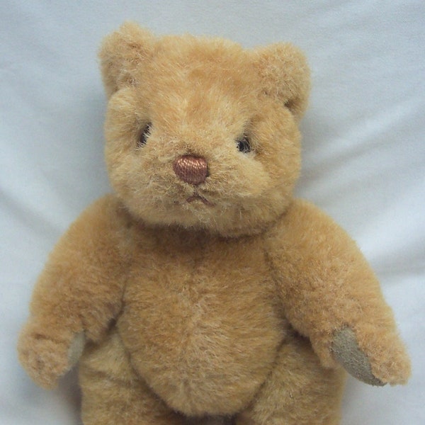 Vintage 1984 GUND Jointed Teddy Bear 8" Plush Stuffed Animal Toy 1980's