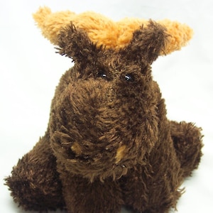 Vintage Dakin Cute THOMAS BROWN MOOSE 7&quot; Plush Stuffed Animal Toy 1990&#39;s