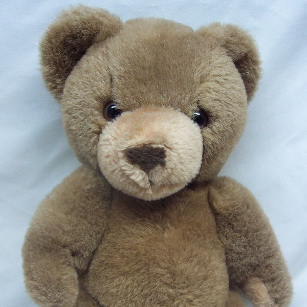 Vintage Jerry Elsner Brown Fully Jointed TEDDY BEAR 11" Plush Stuffed Animal Toy 1980's