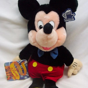 【1981 vintage】applause mickey mouse doll Vintage Applause Disney Mickey Mouse Rubber Face Plush Toy