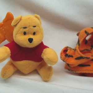 Vintage Walt Disney Winnie The Pooh ROO Kangaroo as Tigger 3&quot; Mini Stuffed Animal Toy CLIP Tigger Movie 1990&#39;s Halloween