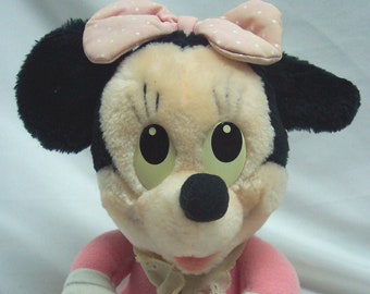 Vintage 1984 Walt Disney Babies BABY MINNIE MOUSE 7" Plush Stuffed Animal Toy 1980's 80's