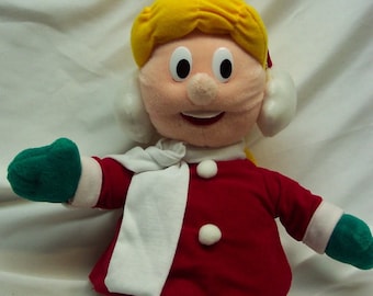 Vintage 1999 Big LARGE CVS KAREN Girl Frosty The Snowman 13" Plush Stuffed Animal Toy Stuffins 1990's Jumbo